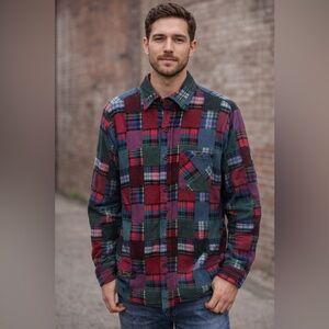 Mens Medium Flannel Shirt Vermont Flannel Co. 100% Cotton Made In U.S.A.